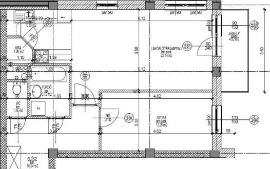 Eladó új építésű K-i tájolású, 55,8 m2-es lakás a Füredi Kapuban, Debrecenben.