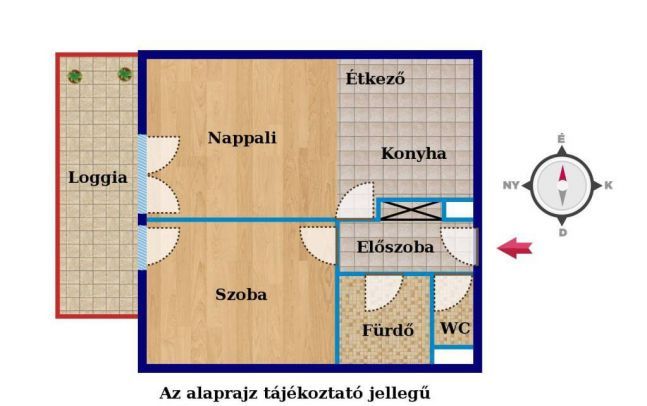 Eladó új építésű 56 m2-es 5. emeleti lakás Debrecenben a Párizsi Udvar II.ütemben