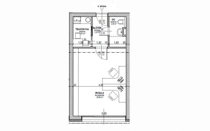 Eladó 35 nm-es iroda a Tesco közelében