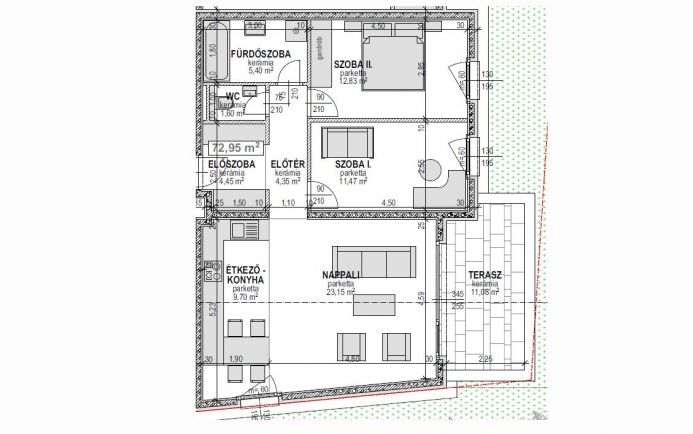Igényes, modern új építésű 73 nm-es lakás eladó a Hatvan utcai kertben
