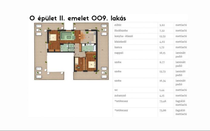 Új építésű 94 nm-es lakás a Homokkertben 4B.2.1