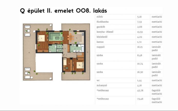 Új építésű 94 nm-es penthouse lakás a Homokkertben 5B.2.1