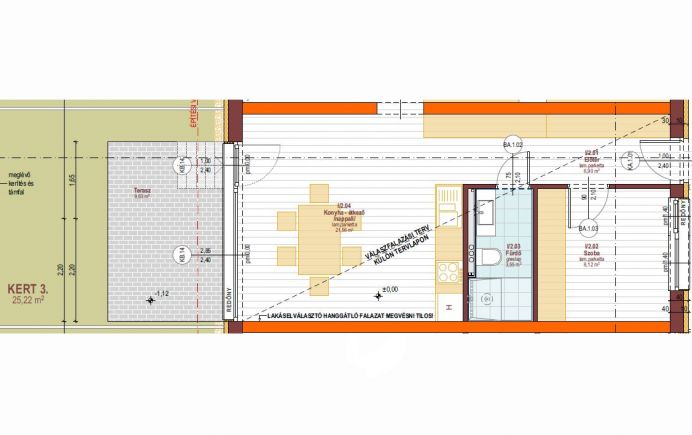Hatvan utcai kertben 40 nm-es új építésű lakás eladó