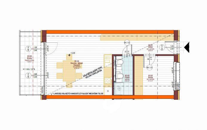 Hatvan utcai kertben 40 nm-es új lakás eladó