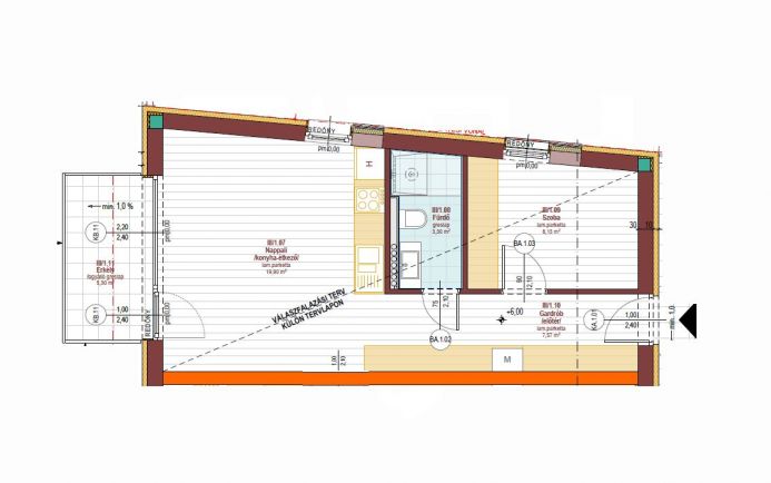 Eladó 39 nm-es új lakás a Hatvan utcai kertben