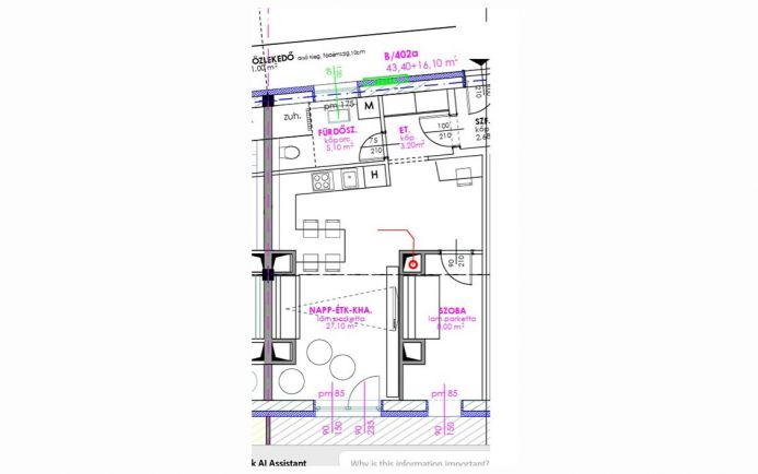 Új építésű 43 nm-es lakás a Belvárosban B.4.2a