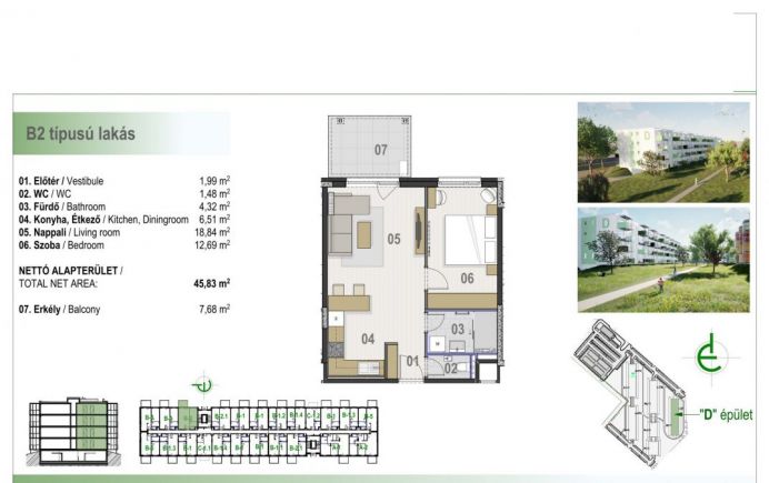 Új építésű lakás a Homokkert Liget II-ben 312