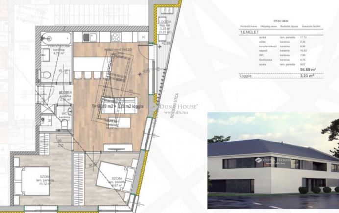 Új 59 nm-es , első emeleti lakás Hajdúszoboszlón
