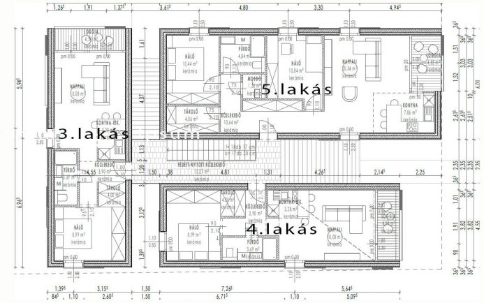 Modern új építésú passzív lakások 1.4