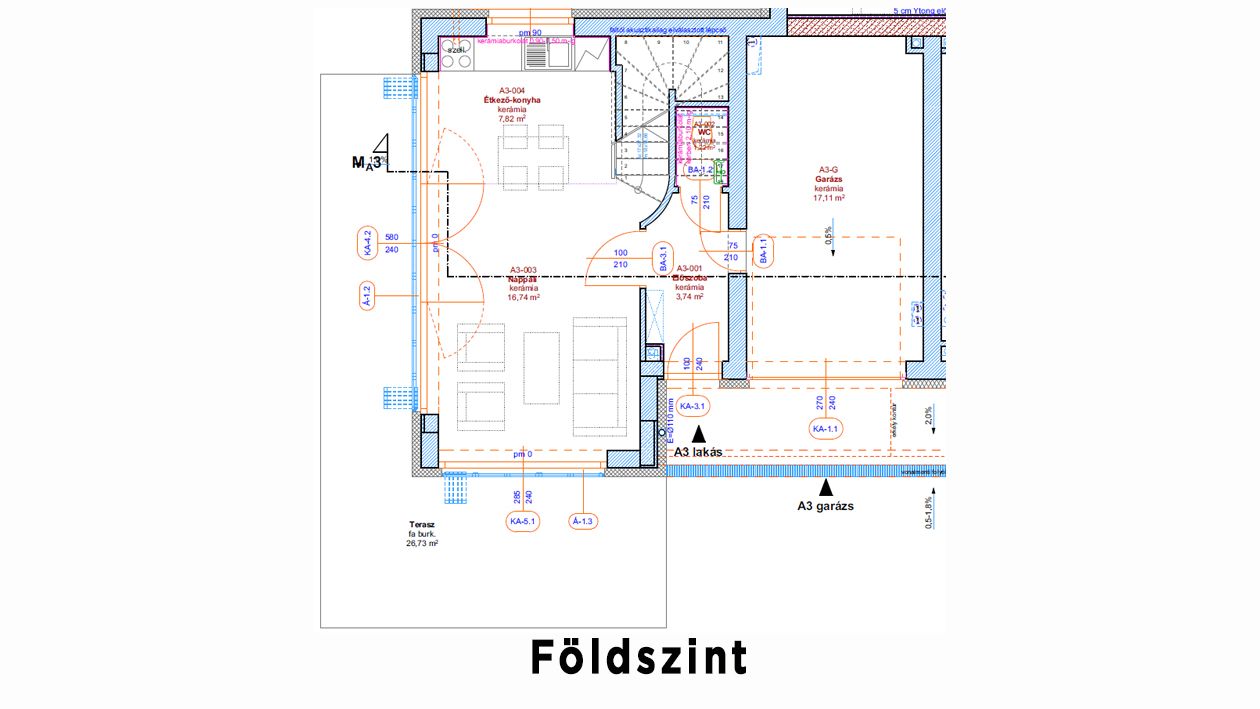 100 nm-es, belső 3 szintes sorház eladó Debrecenben