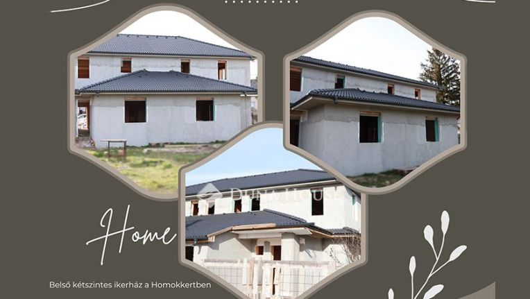 Új építésű belső kétszintes ikerház a Homokkertben